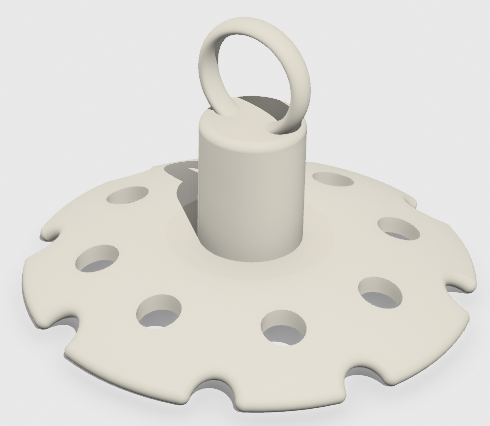 Smart Pessary device — 3D render showing biocompatible silicone form factor